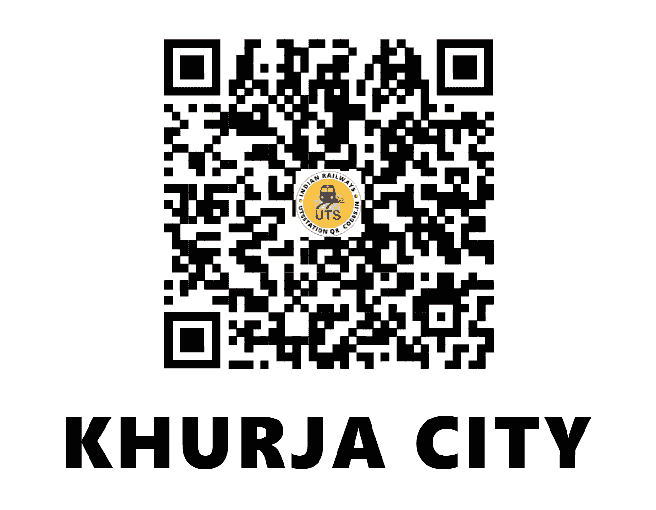 UTS QR Code for KHURJA CITY - KJY (NR - UTTAR PRADESH)
